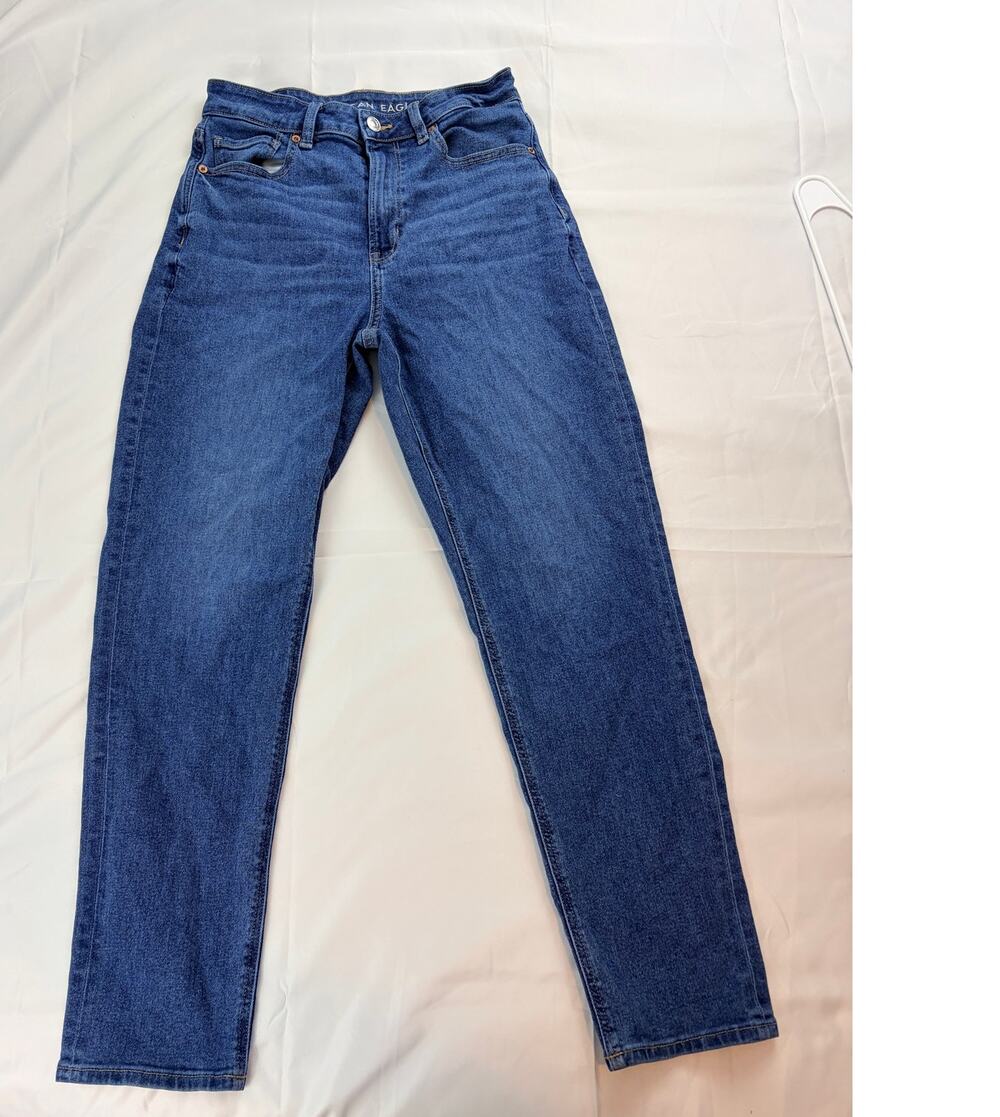 American Eagle Stretch Straight Leg High-Rise Jeans Medium Wash Size 6